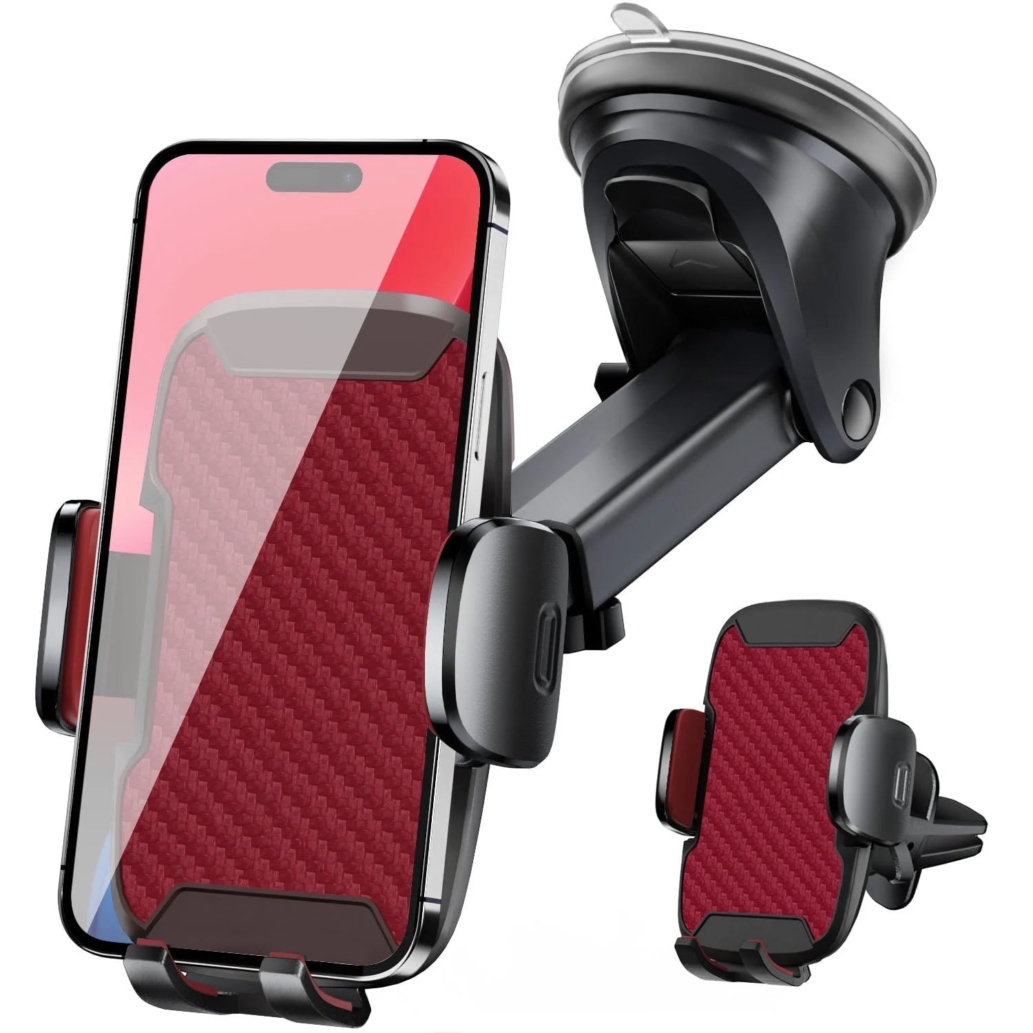 Universal Car Phone Holder Upgraded 360° Rotatable for Dashboard, Windshield & Air Vent Mount for 4.0"-7.0" Phones (Iphone, Google Pixel, Samsung Galaxy, Motorola,Etc)
